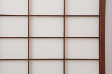 アンティーク建具　昭和中期　シンプルで味のある障子戸4枚セット(引き戸)(R-043889)