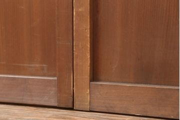 アンティーク建具　昭和中期　シンプルで味のある障子戸4枚セット(引き戸)(R-043889)