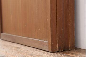 アンティーク建具　昭和中期　シンプルで味のある障子戸4枚セット(引き戸)(R-043889)