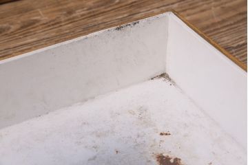 アンティーク雑貨　昭和中期　楢(ナラ)材製　レトロな雰囲気漂うコレクションボックス(ガラスケース、収納箱、小物入れ)(R-043904)