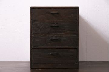 アンティーク家具　和製アンティーク　昭和初期　桐材　渋い和の雰囲気が魅力的な小引き出し(小物収納、卓上収納)(R-043905)