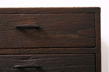 アンティーク家具　和製アンティーク　昭和初期　桐材　渋い和の雰囲気が魅力的な小引き出し(小物収納、卓上収納)(R-043905)