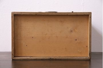 アンティーク家具　和製アンティーク　昭和中期　タモ材　波のような木目が美しい裁縫箱(ソーイングボックス、小引き出し、小物収納)(R-043906)