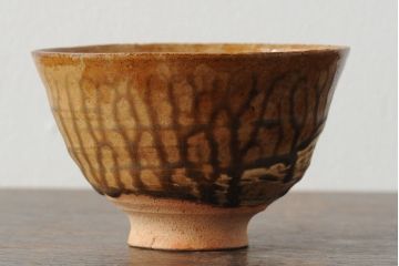 昭和十九年　楽斎　信楽焼茶碗(近江神宮造営竣工式記念品、共箱、茶道具)(R-043914)