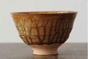 昭和十九年　楽斎　信楽焼茶碗(近江神宮造営竣工式記念品、共箱、茶道具)(R-043914)