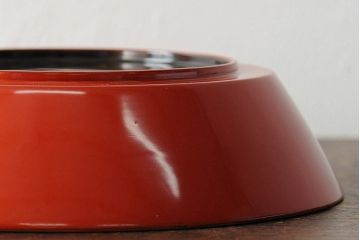 昭和初期　木製　武家奉公人が描かれたレトロな菓子器セット(菓子鉢、菓子皿、箸、楊枝、漆器)(R-043918)