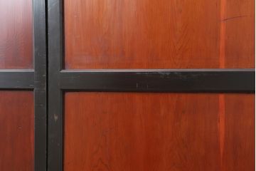 アンティーク建具　明治大正期　上品な和の雰囲気作りにおすすめの板戸3枚セット(帯戸、引き戸)(R-043919)