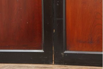 アンティーク建具　明治大正期　上品な和の雰囲気作りにおすすめの板戸3枚セット(帯戸、引き戸)(R-043919)