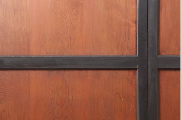 アンティーク建具　明治大正期　上品な和の雰囲気作りにおすすめの板戸3枚セット(帯戸、引き戸)(R-043919)