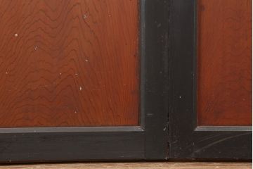 アンティーク建具　明治大正期　上品な和の雰囲気作りにおすすめの板戸3枚セット(帯戸、引き戸)(R-043919)