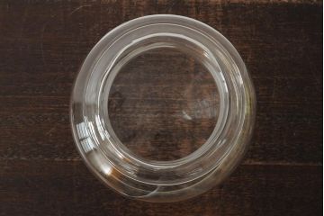 レトロ雑貨　昭和レトロ　蓋付き　おしゃれなディスプレイにおすすめなガラスビン(ガラス瓶、キャニスター)(R-043921)