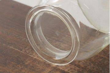 レトロ雑貨　昭和レトロ　蓋付き　おしゃれなディスプレイにおすすめなガラスビン(ガラス瓶、キャニスター)(R-043921)