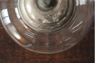 レトロ雑貨　昭和レトロ　縦長のフォルムが可愛らしい地球瓶(ガラス瓶、ガラスビン)(R-043922)