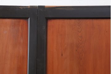 アンティーク建具　明治大正期　上品な和の雰囲気作りにおすすめの板戸4枚セット(帯戸、引き戸)(R-043927)