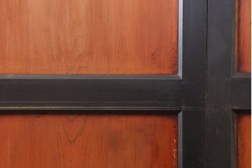 アンティーク建具　明治大正期　上品な和の雰囲気作りにおすすめの板戸4枚セット(帯戸、引き戸)(R-043927)