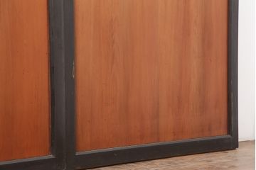 アンティーク建具　明治大正期　上品な和の雰囲気作りにおすすめの板戸4枚セット(帯戸、引き戸)(R-043927)