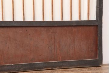 アンティーク建具　大正期　和の風情漂う格子入り障子戸2枚セット(引き戸)(R-043931)