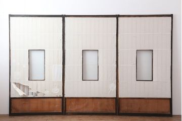 アンティーク建具　和製アンティーク　昭和初期　アンティークならではの風格漂う障子戸3枚セット(引き戸、障子戸)(R-043932)