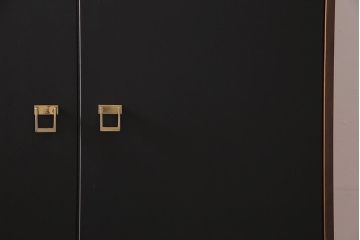 ヴィンテージ家具　G-PLAN(ジープラン)　チーク材　ブラックペイントが格好いいワードローブ(収納棚、ビンテージ)(R-043935)