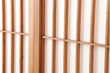 アンティーク建具　和製アンティーク　昭和中期　腰板ケヤキ材　上手物!和の趣たっぷりの障子戸2枚セット(引き戸、障子戸)(R-043937)