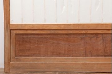 アンティーク建具　和製アンティーク　昭和中期　腰板ケヤキ材　上手物!和の趣たっぷりの障子戸2枚セット(引き戸、障子戸)(R-043937)