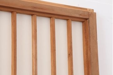 アンティーク建具　和製アンティーク　昭和中期　腰板ケヤキ材　上手物!和の趣たっぷりの障子戸4枚セット(引き戸、障子戸)(R-043938)