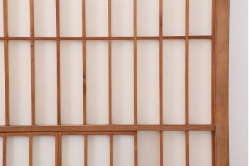 アンティーク建具　和製アンティーク　昭和中期　腰板ケヤキ材　上手物!和の趣たっぷりの障子戸4枚セット(引き戸、障子戸)(R-043938)