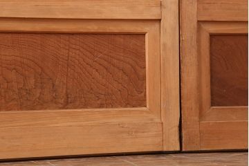 アンティーク建具　和製アンティーク　昭和中期　腰板ケヤキ材　上手物!和の趣たっぷりの障子戸4枚セット(引き戸、障子戸)(R-043938)