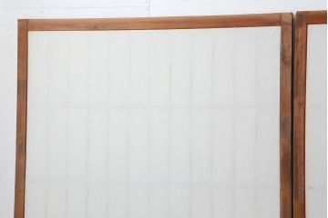 アンティーク建具　和製アンティーク　昭和中期　腰板ケヤキ材　上手物!和の趣たっぷりの障子戸4枚セット(引き戸、障子戸)(R-043938)