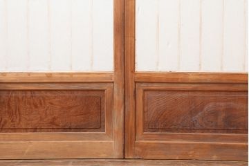 アンティーク建具　和製アンティーク　昭和中期　腰板ケヤキ材　上手物!和の趣たっぷりの障子戸4枚セット(引き戸、障子戸)(R-043938)