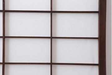 アンティーク建具　和製アンティーク　明治大正期　腰板に縦桟が印象的な障子戸2枚セット(引き戸)(R-043939)