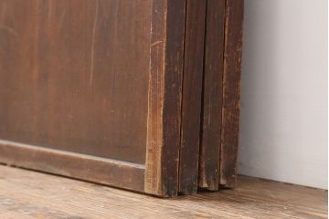 アンティーク建具　大正期　レトロな雰囲気満載の障子戸4枚セット(帯戸、格子戸、引き戸)(R-043941)