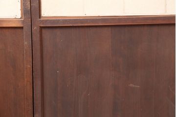 アンティーク建具　大正期　レトロな雰囲気満載の障子戸4枚セット(帯戸、格子戸、引き戸)(R-043941)