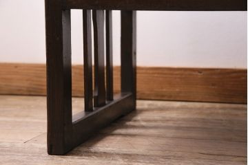 レトロ家具　和製アンティーク　味わい深い木肌が魅力の文机(片袖机、ローテーブル、座卓)(R-043942)