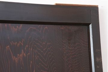 アンティーク建具　明治大正期　凛とした佇まいの帯戸2枚セット(格子戸、引き戸、障子戸)(R-043943)