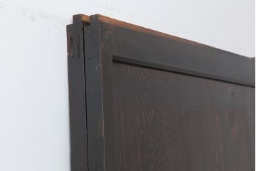 アンティーク建具　明治大正期　凛とした佇まいの帯戸2枚セット(格子戸、引き戸、障子戸)(R-043943)