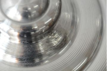 レトロ雑貨　昭和レトロ　丸いフォルムが愛らしい地球瓶(ガラス瓶、ガラスビン)(R-043950)