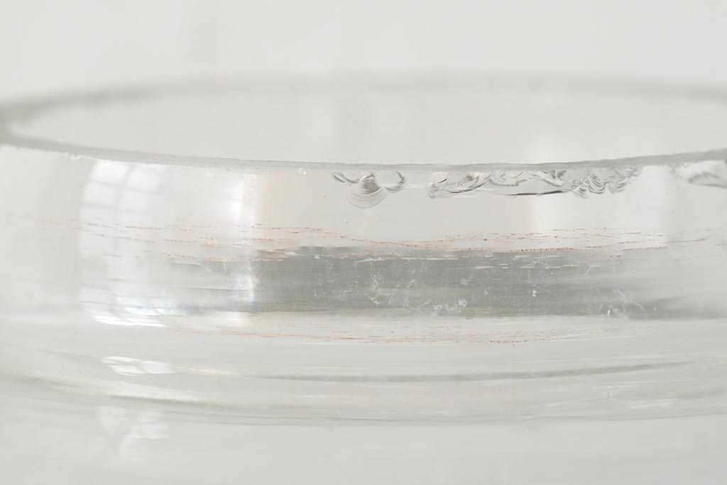 レトロ雑貨　昭和レトロ　丸いフォルムが愛らしい地球瓶(ガラス瓶、ガラスビン)(R-043950)