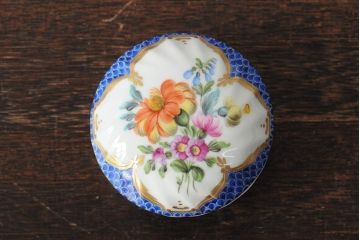 中古　ハンガリー　HEREND(ヘレンド)　ファンタジーコレクション　小物入れ3点セット(ボンボン入れ、西洋陶磁器)(R-043955)