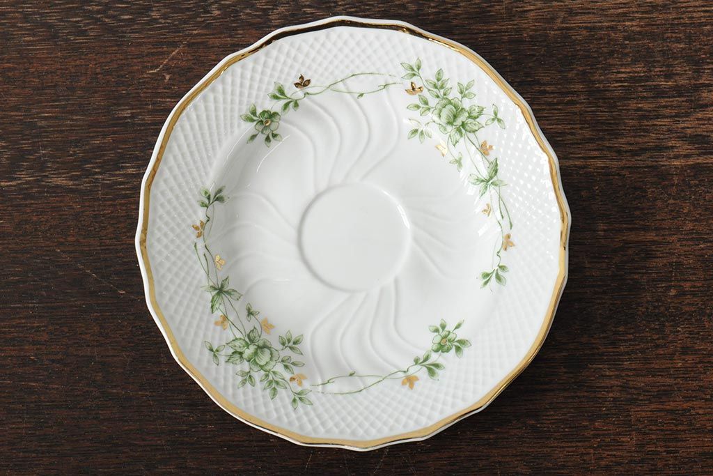 中古　ハンガリー　HOLLOHAZA(ホロハーザ)　Pannonia(パノニア)　カップ&ソーサー2客セット(洋食器)(R-043957)