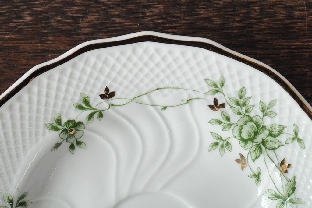 中古　ハンガリー　HOLLOHAZA(ホロハーザ)　Pannonia(パノニア)　カップ&ソーサー2客セット(洋食器)(R-043957)