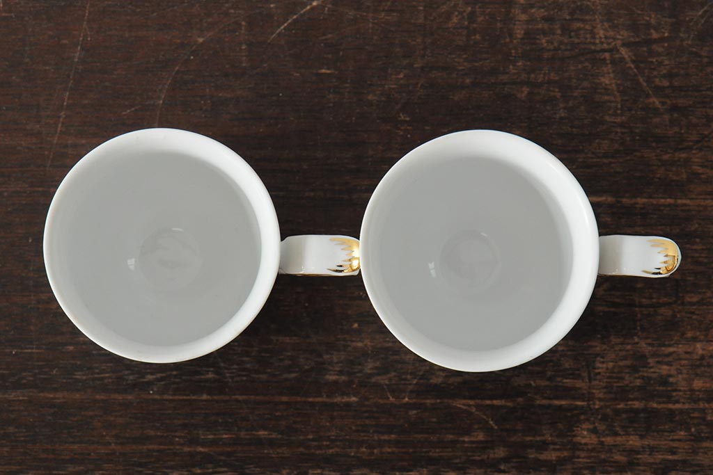 中古　ハンガリー　HOLLOHAZA(ホロハーザ)　Pannonia(パノニア)　カップ&ソーサー2客セット(洋食器)(R-043957)