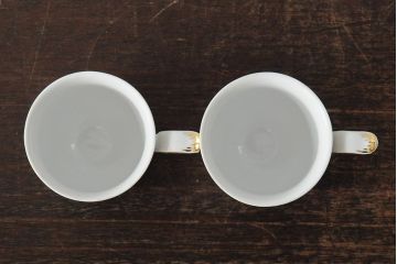 中古　ハンガリー　HOLLOHAZA(ホロハーザ)　Pannonia(パノニア)　カップ&ソーサー2客セット(洋食器)(R-043957)