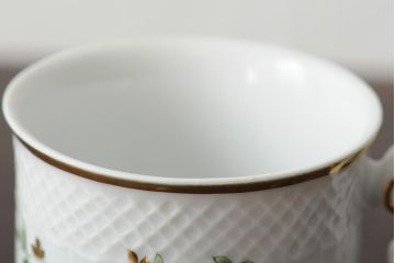 中古　ハンガリー　HOLLOHAZA(ホロハーザ)　Pannonia(パノニア)　カップ&ソーサー2客セット(洋食器)(R-043957)