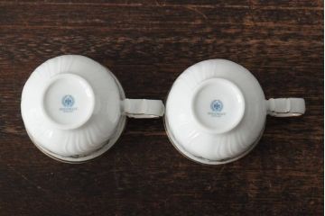 中古　ハンガリー　HOLLOHAZA(ホロハーザ)　Pannonia(パノニア)　カップ&ソーサー2客セット(洋食器)(R-043957)