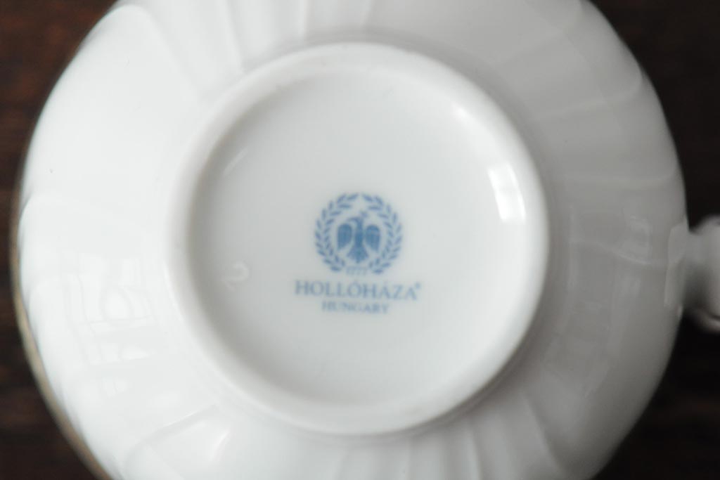 中古　ハンガリー　HOLLOHAZA(ホロハーザ)　Pannonia(パノニア)　カップ&ソーサー2客セット(洋食器)(R-043957)