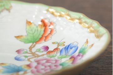 中古　ハンガリー　HEREND(ヘレンド)　ヴィクトリア・ブーケ　カップ&ソーサー(西洋陶磁器)(R-043958)