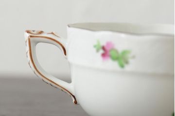 中古　ハンガリー　HEREND(ヘレンド)　チューリップの花束　カップ&ソーサー(西洋陶磁器)(R-043959)