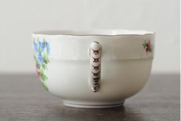 中古　ハンガリー　HEREND(ヘレンド)　チューリップの花束　カップ&ソーサー(西洋陶磁器)(R-043959)