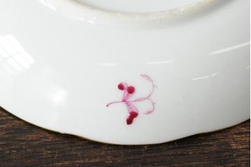 中古　ハンガリー　HEREND(ヘレンド)　インドの華ピンク　カップ&ソーサー(西洋陶磁器)(R-043960)